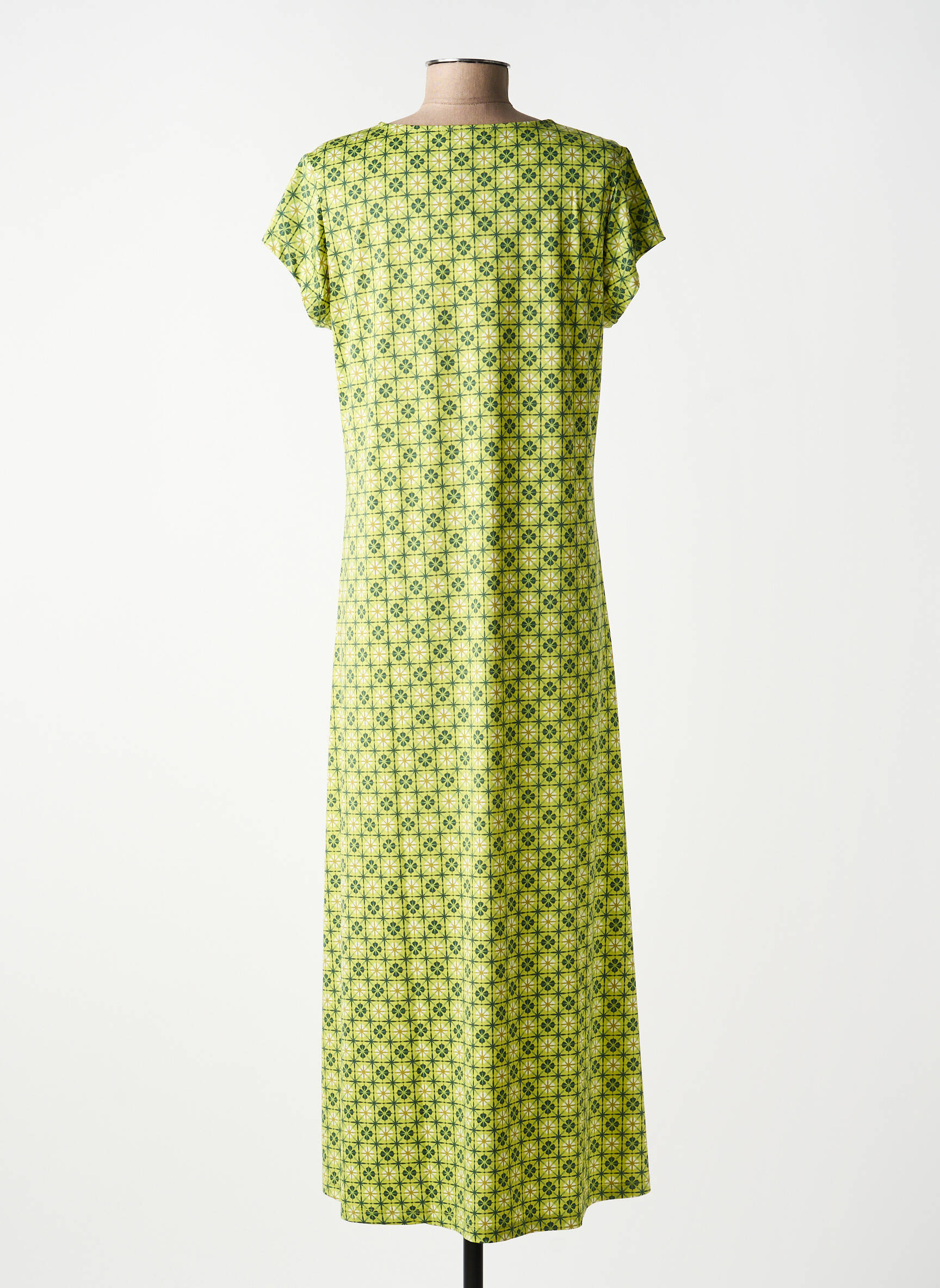 Rochie lungă mâneci scurte mâneci scurte verde SURKANA femeie