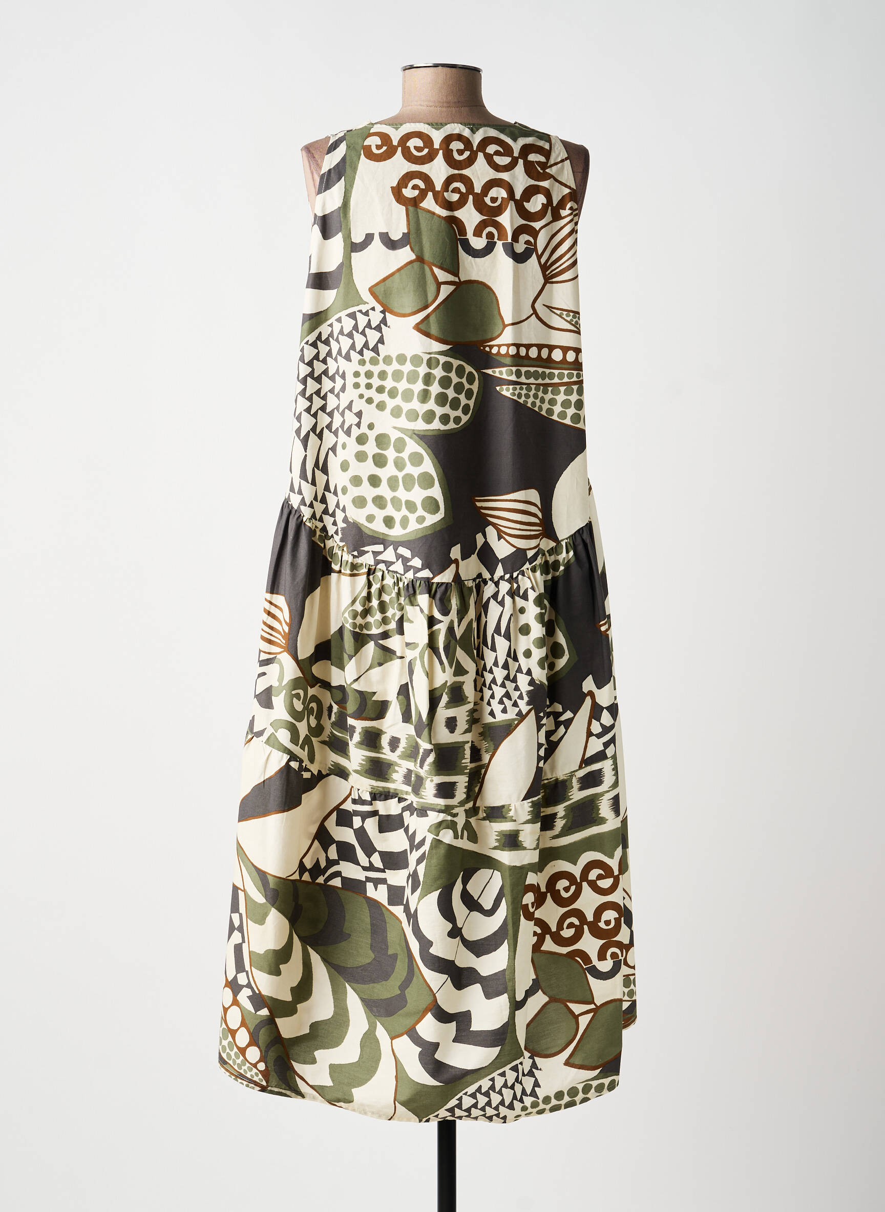Rochie midi fără mâneci fără mâneci verde TRICOT CHIC femeie