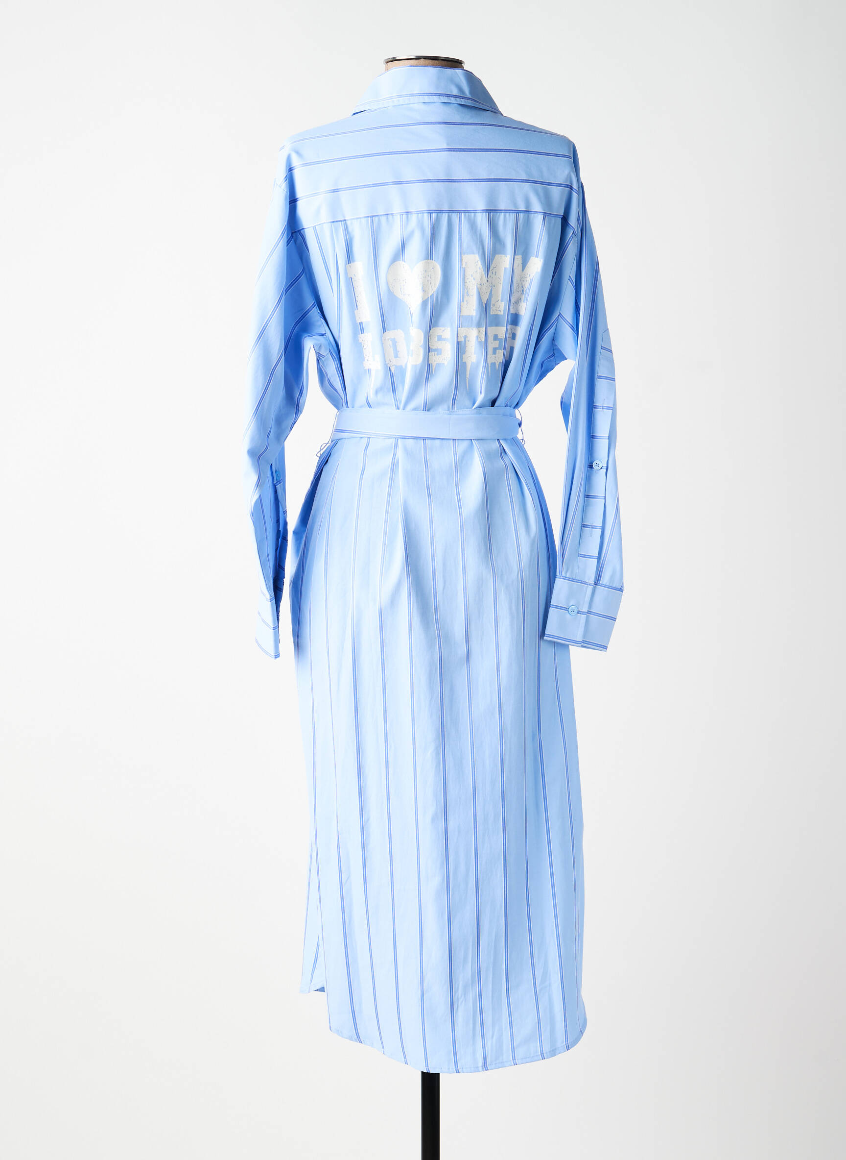 Rochie midi mâneci lungi mâneci lungi albastru K-DESIGN femeie