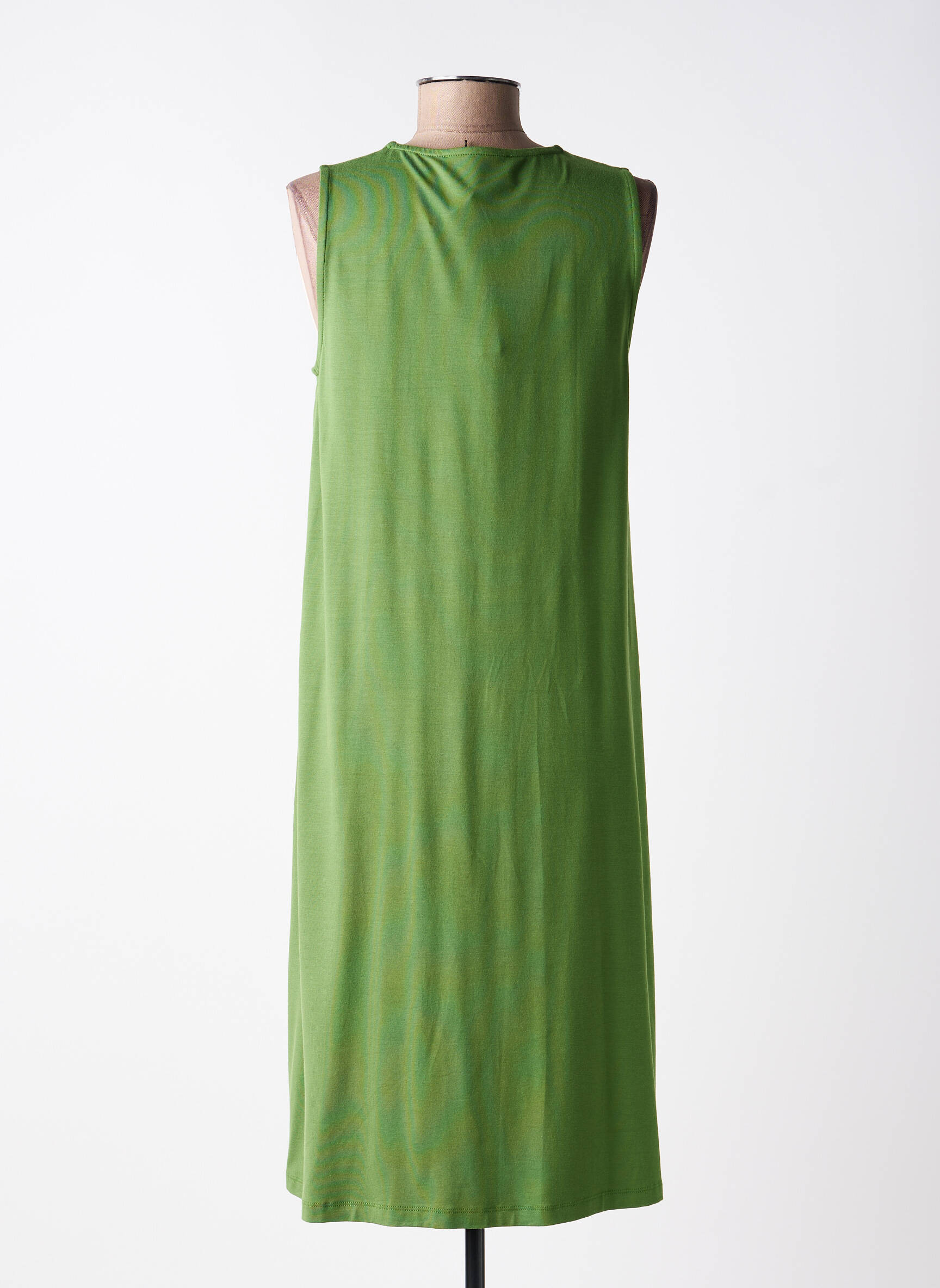 Rochie midi croială fluidă fără mâneci verde OZAI N KU femeie