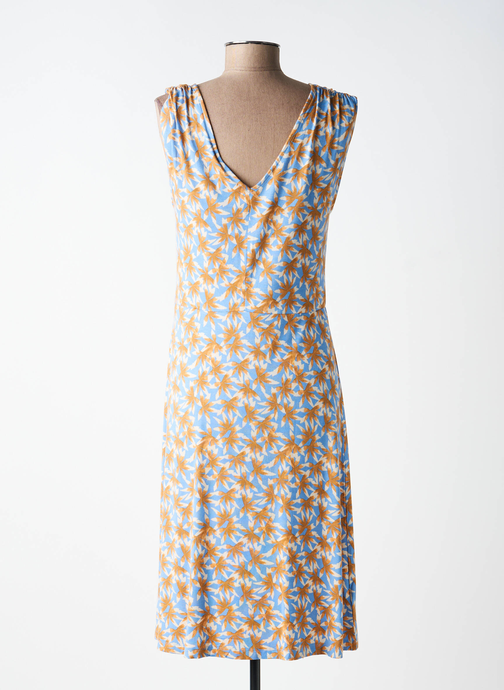Rochie midi fără mâneci fără mâneci albastru SURKANA femeie