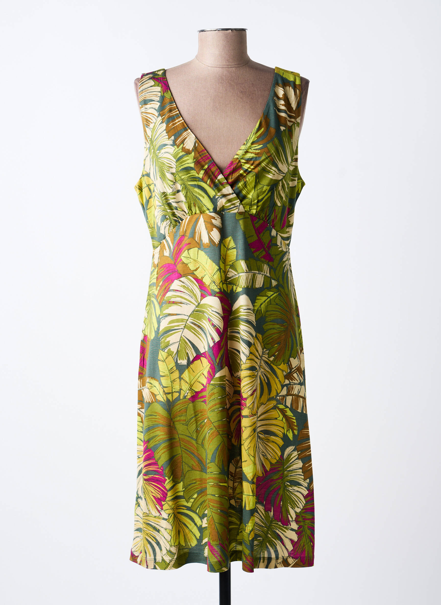 Rochie midi fără mâneci fără mâneci verde SURKANA femeie
