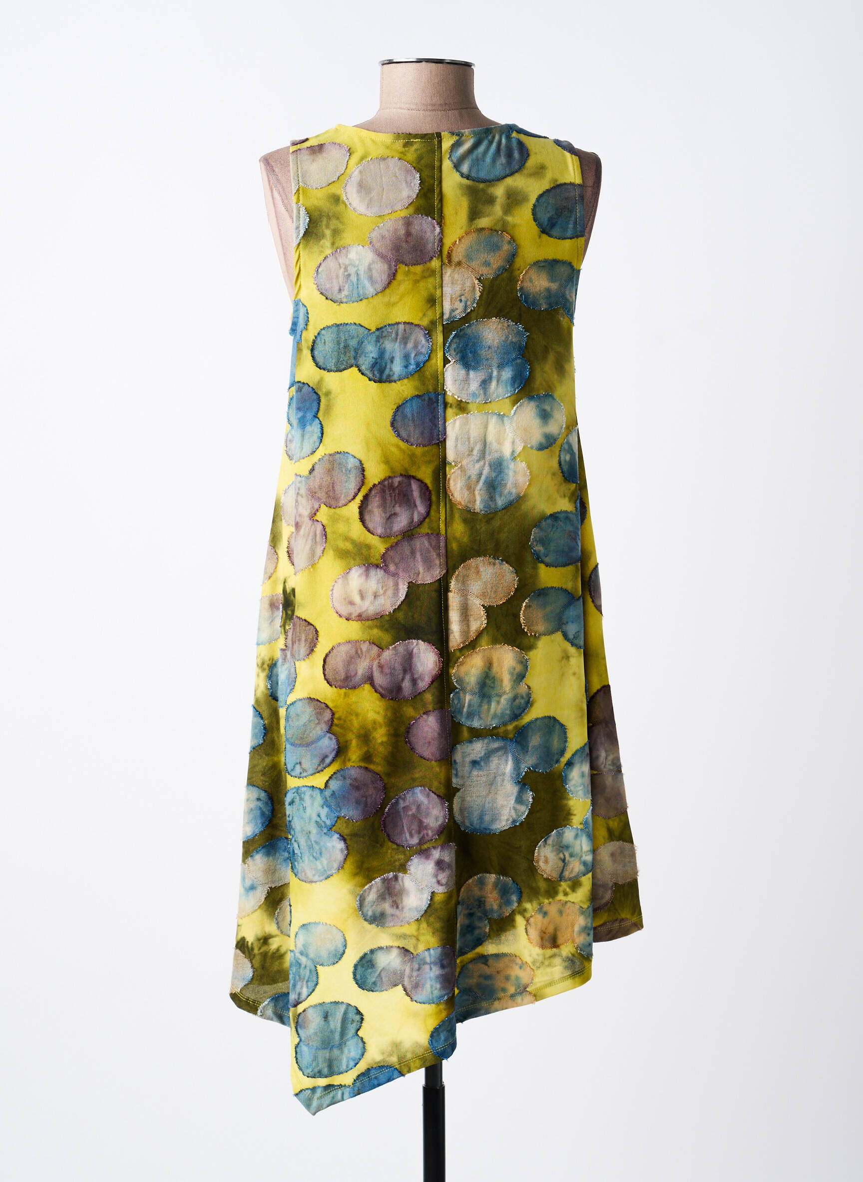 Rochie scurtă fără mâneci fără mâneci galben ALEMBIKA femeie