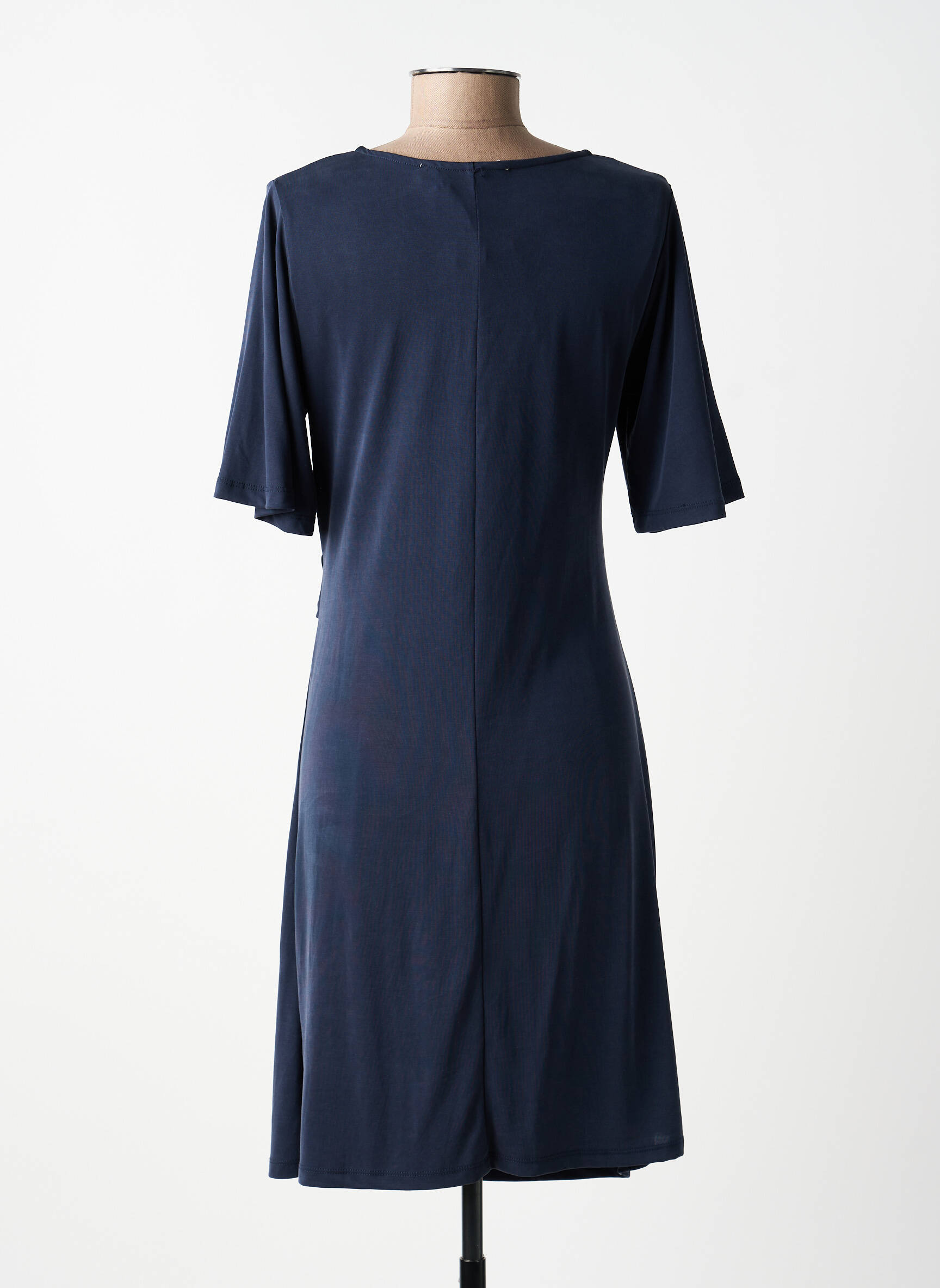 Rochie midi mâneci scurte mâneci scurte albastru ÉTYMOLOGIE femeie