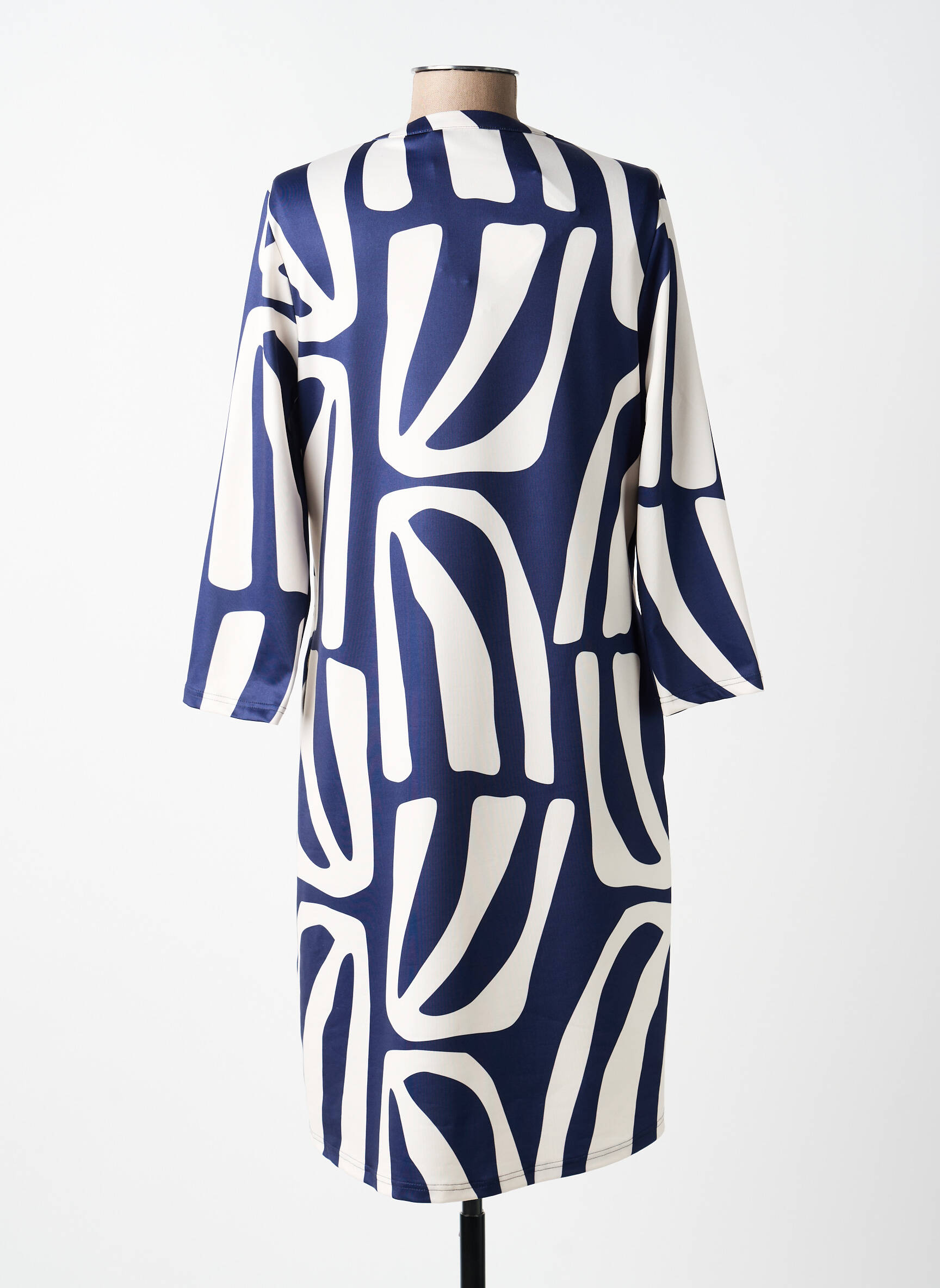 Rochie midi mâneci 3/4 mâneci 3/4 albastru TUZZI femeie