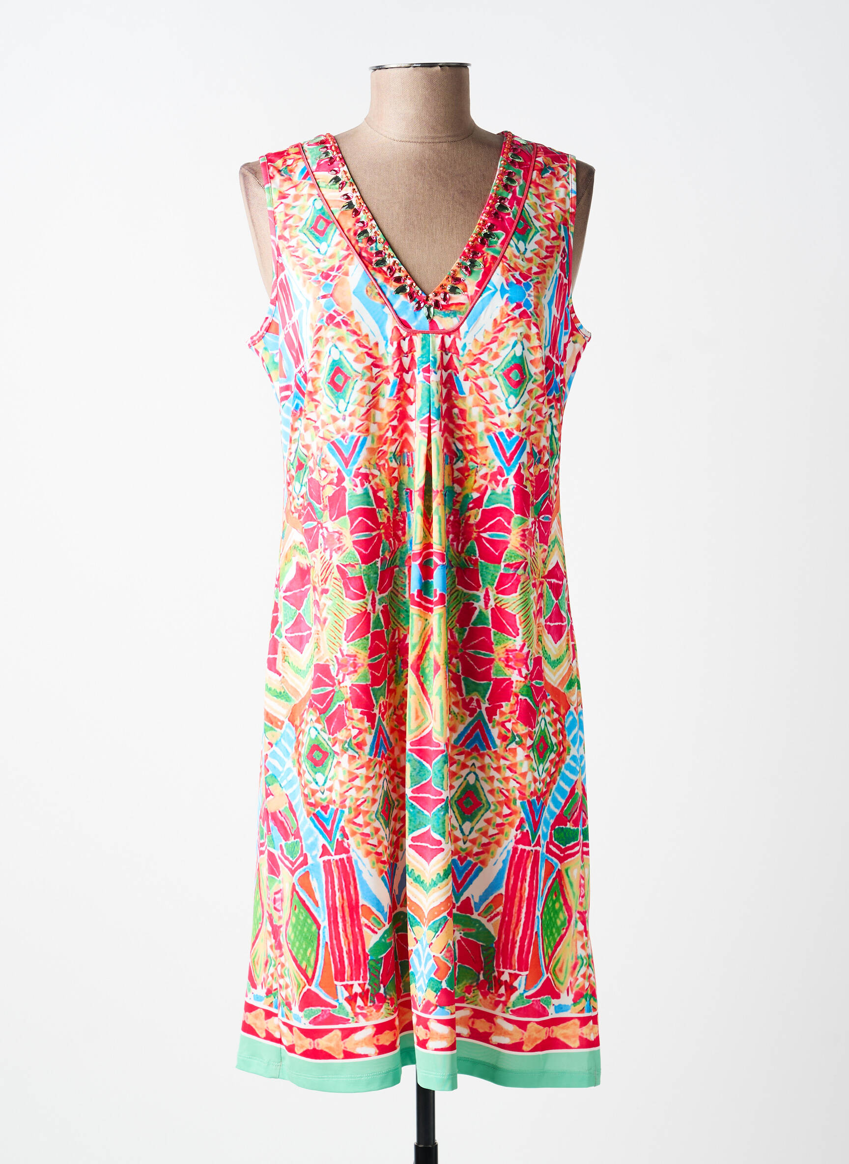 Rochie midi fără mâneci fără mâneci roșu K-DESIGN femeie