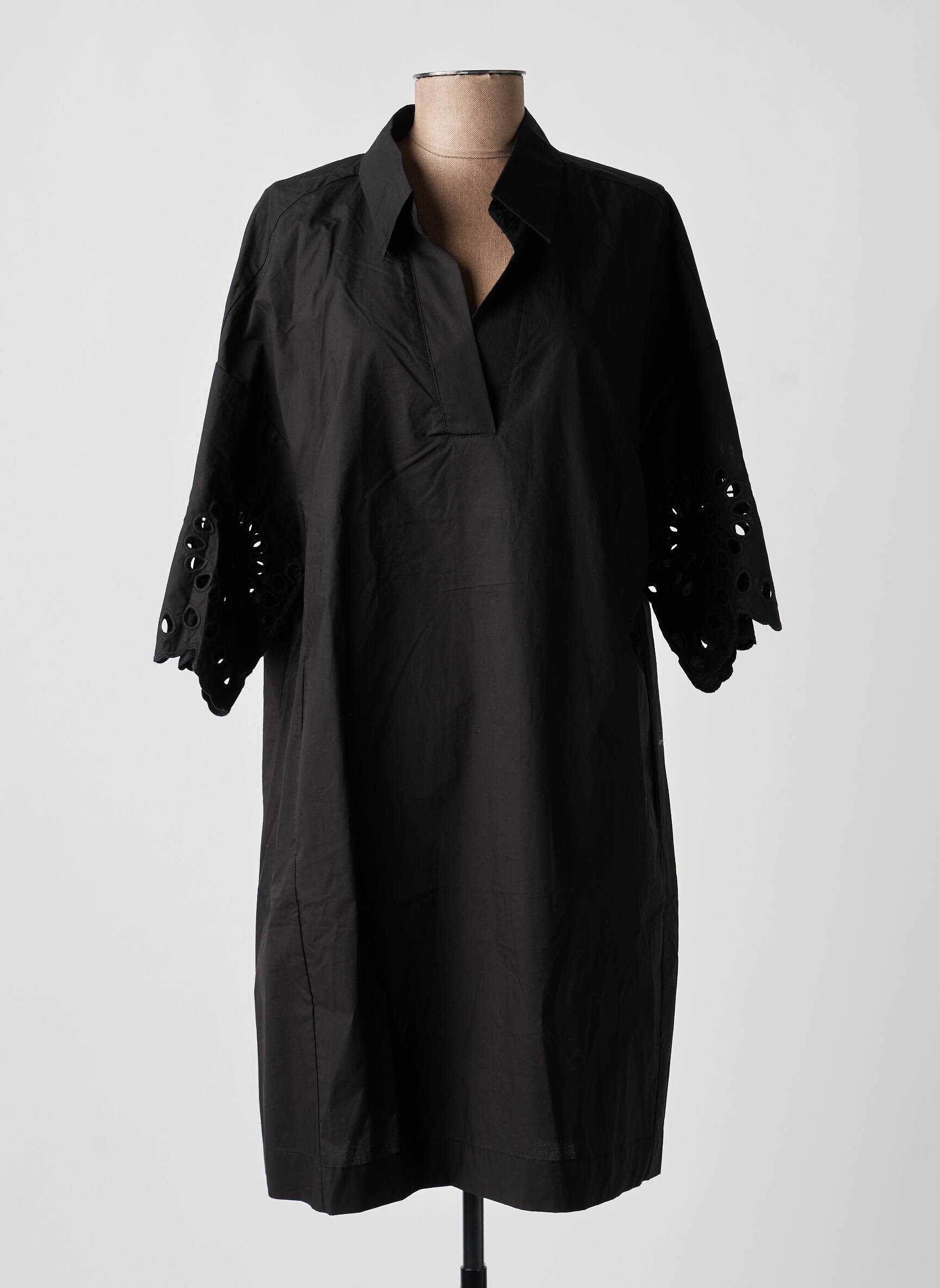 Rochie scurtă mâneci scurte mâneci scurte negru RINO & PELLE femeie