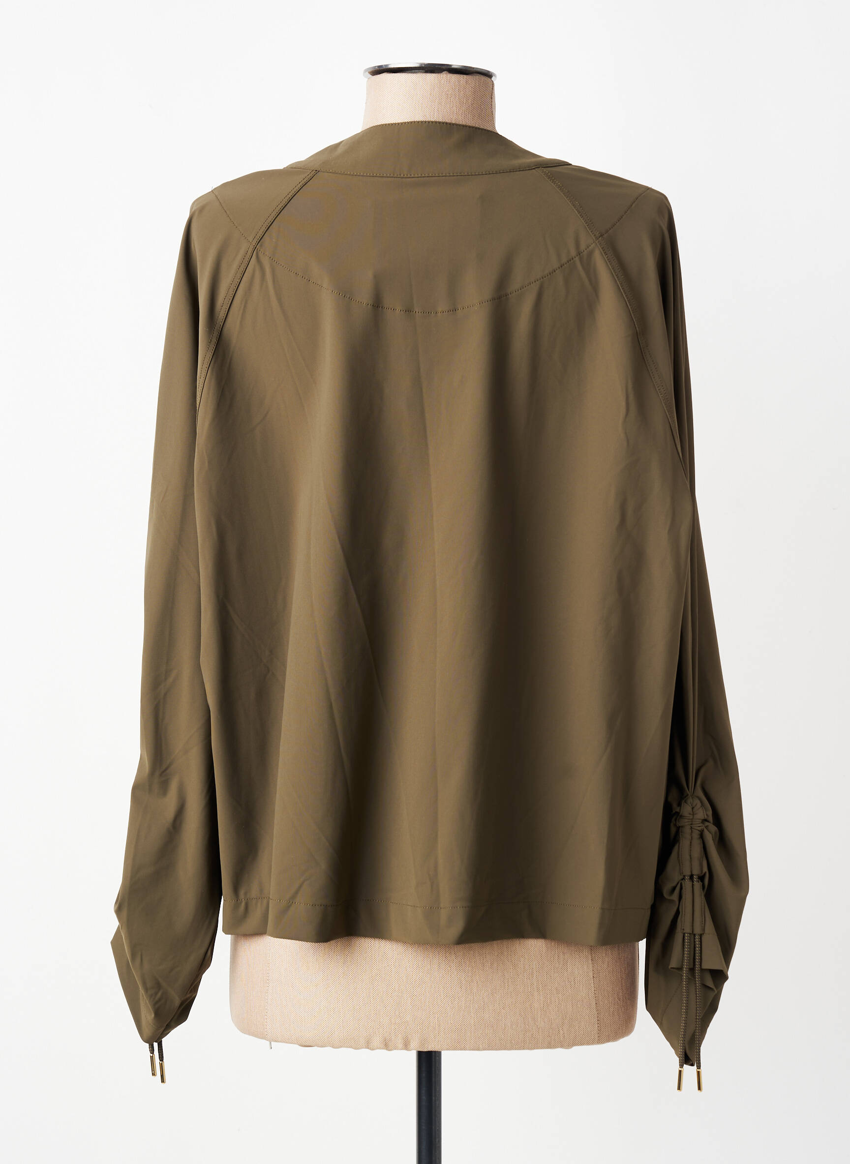 Jachete casual guler tip costum verde EVA KAYAN femeie