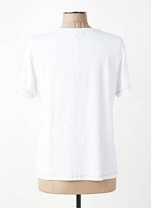 Tricou elasticitate mâneci scurte alb TRICOT CHIC femeie