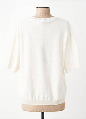 Pulover elasticitate mâneci scurte bej TRICOT CHIC femeie