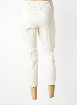 Pantalon trei sferturi talie înaltă talie înaltă bej TRICOT CHIC femeie