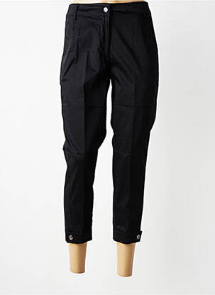 Pantalon trei sferturi talie înaltă talie înaltă negru TRICOT CHIC femeie