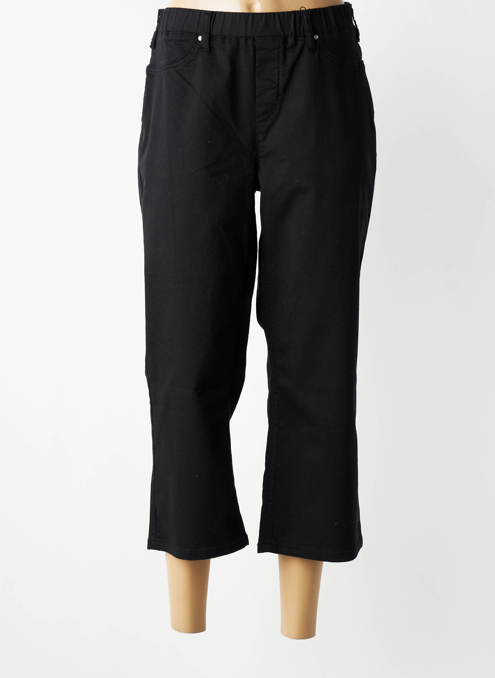 Pantalon trei sferturi elasticitate mărime normală negru CISO femeie