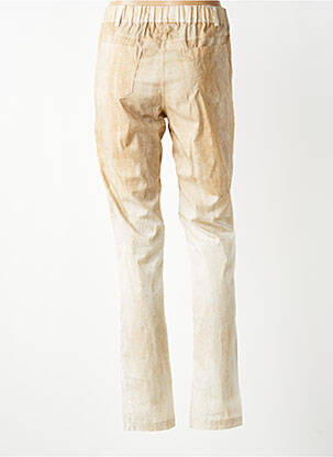 Pantalon slim talie elastică mărime normală bej TRICOT CHIC femeie