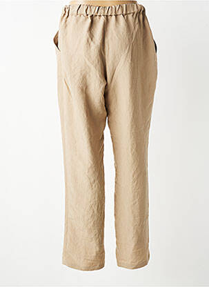 Pantalon slim talie elastică mărime normală maro TRICOT CHIC femeie