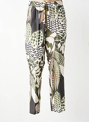 Pantalon slim talie elastică mărime normală verde TRICOT CHIC femeie