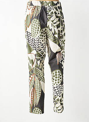 Pantalon slim talie elastică mărime normală verde TRICOT CHIC femeie