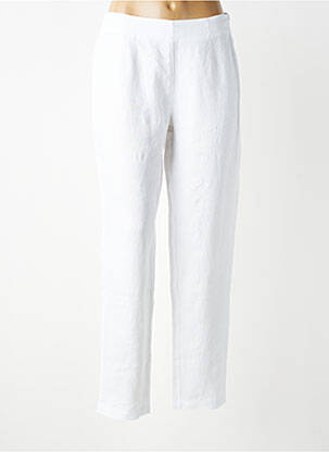 Pantalon slim talie elastică mărime normală alb K femeie