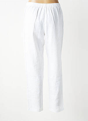 Pantalon slim talie elastică mărime normală alb K femeie