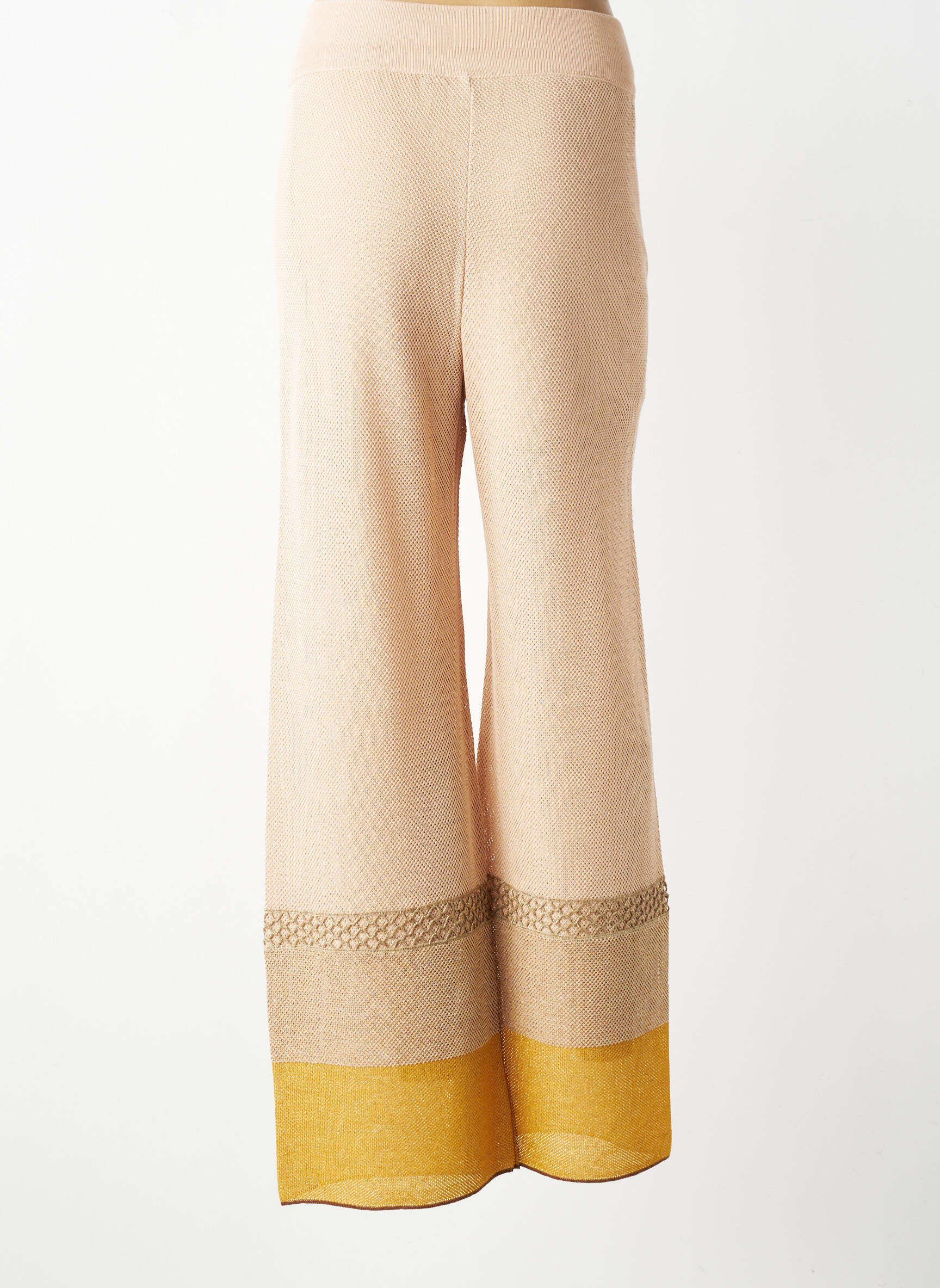 Pantalon drept elasticitate mărime normală roz TRICOT CHIC femeie