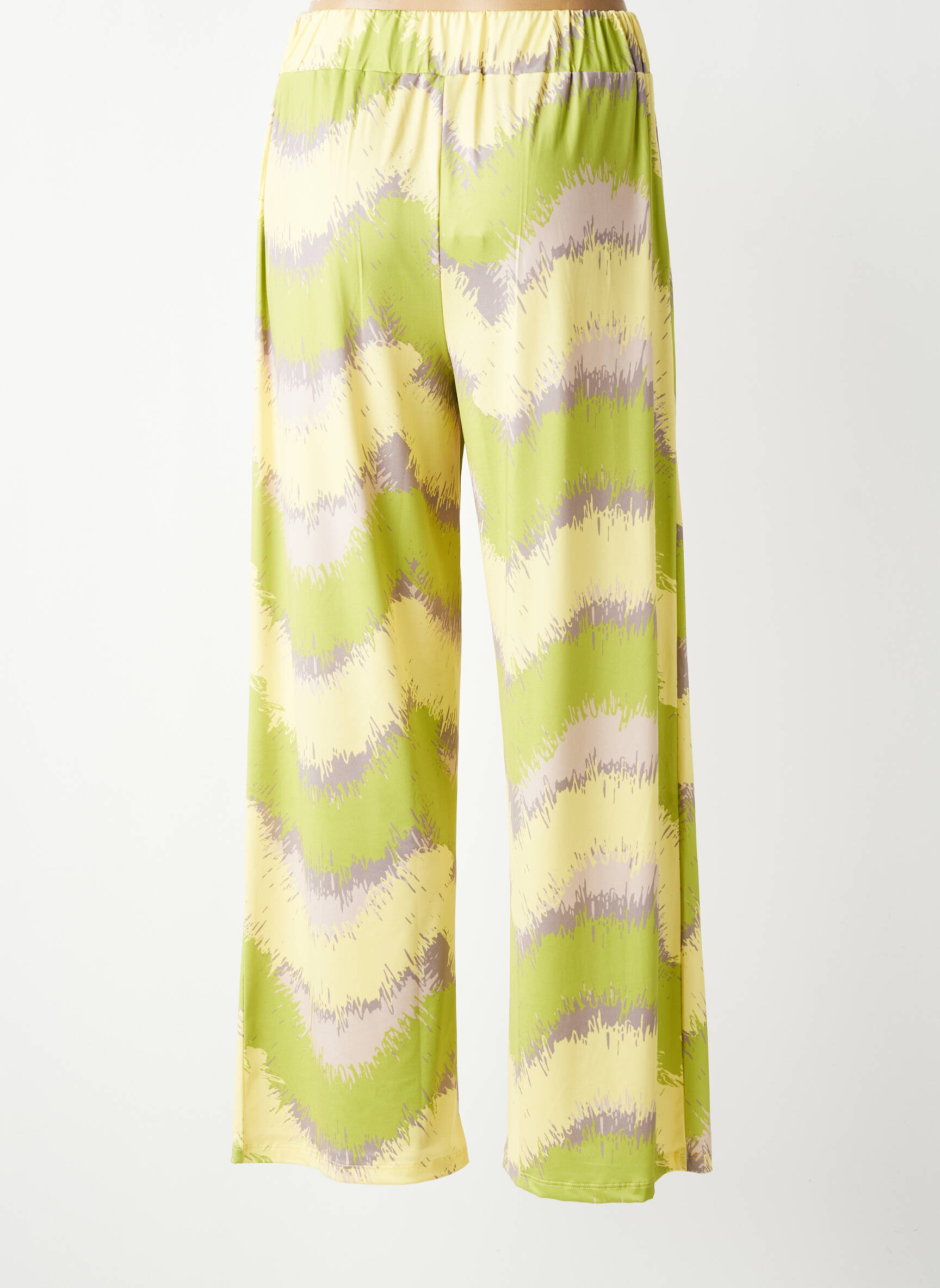 Pantalon larg croială fluidă mărime normală verde SCORZZO femeie