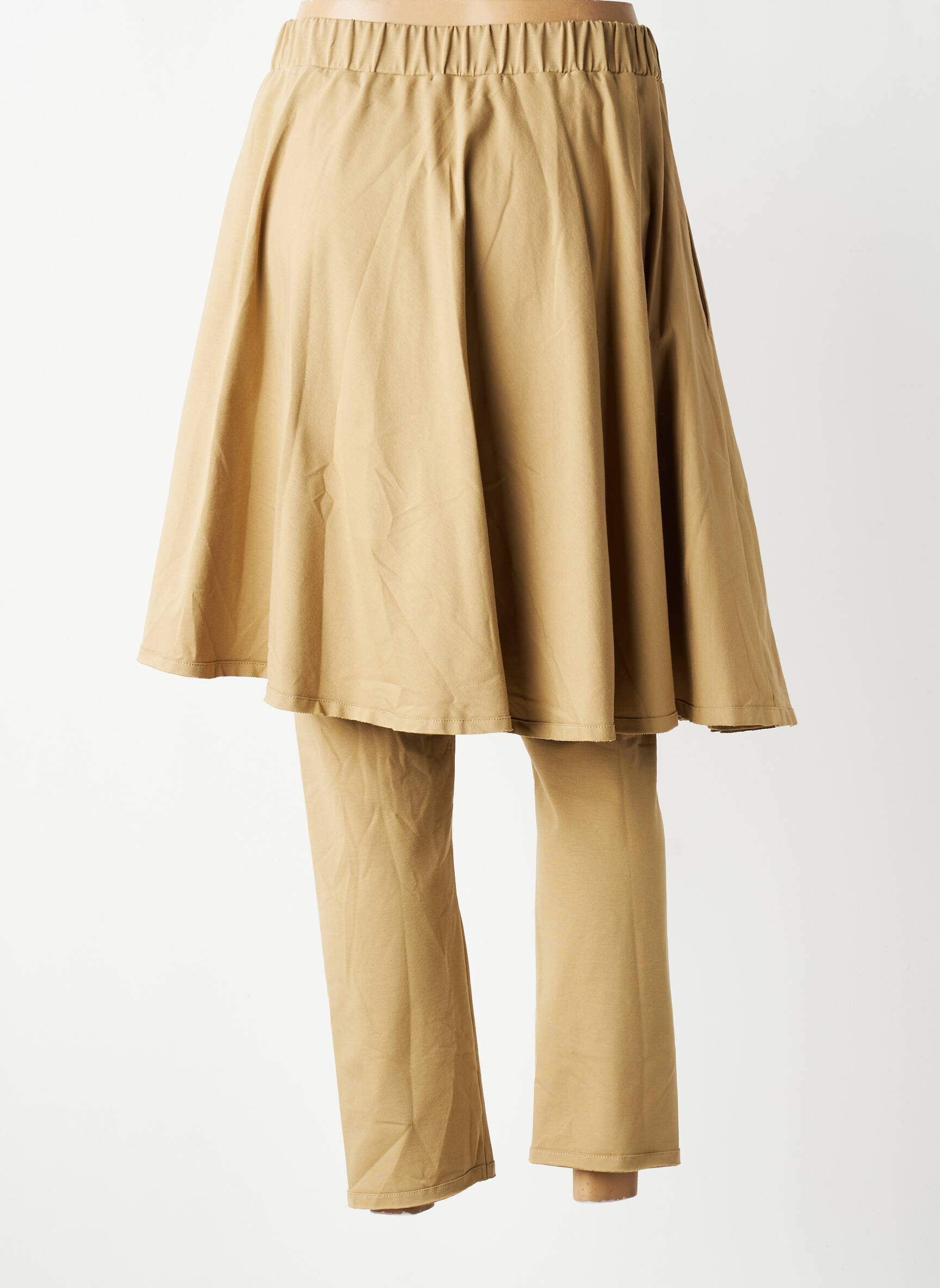 Pantalon slim talie elastică mărime normală maro KEDZIOREK femeie