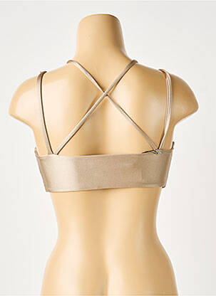Sutien efect material satinat sutiene auriu NORBA femeie