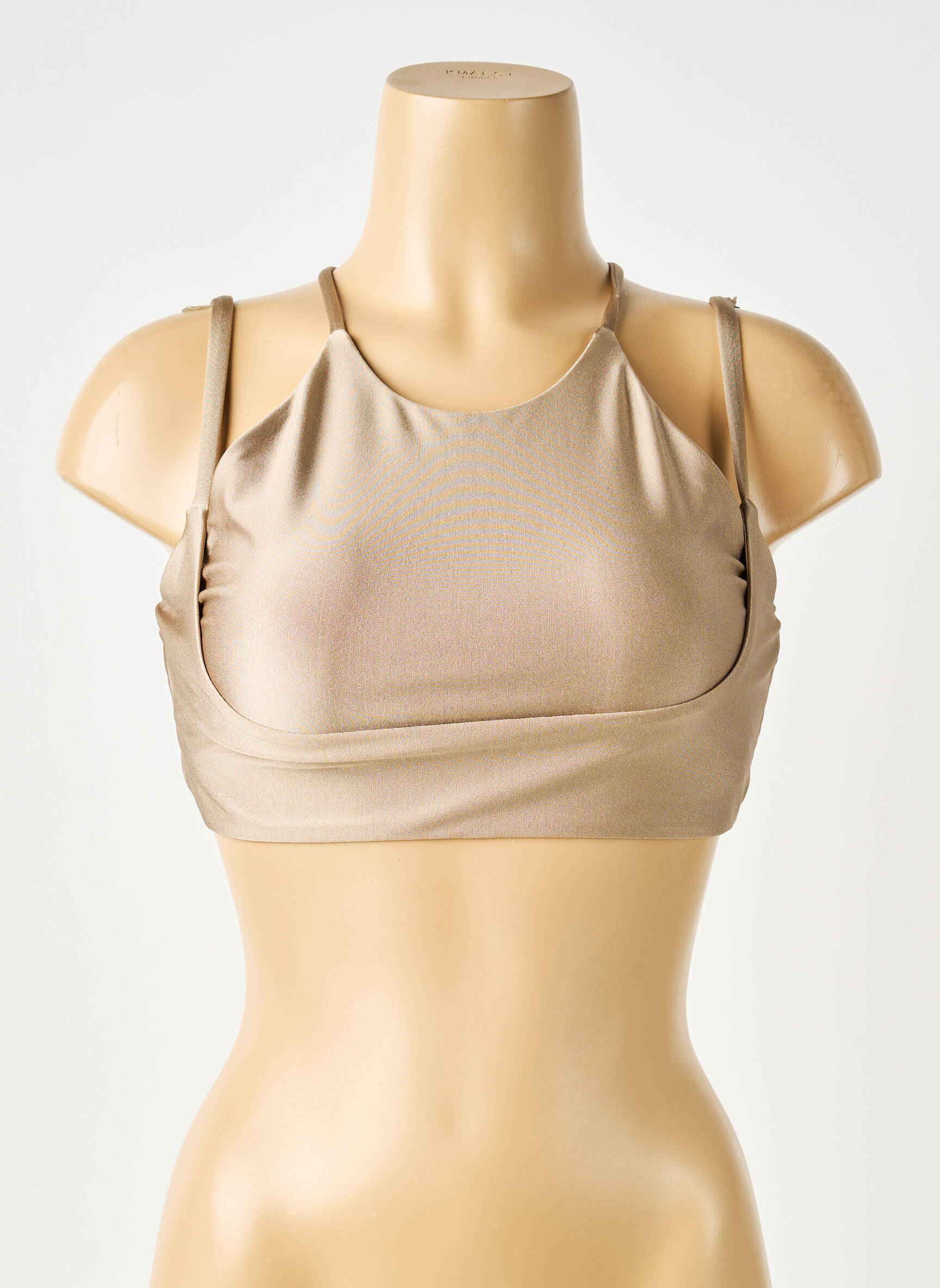 Sutien efect material satinat sutiene auriu NORBA femeie