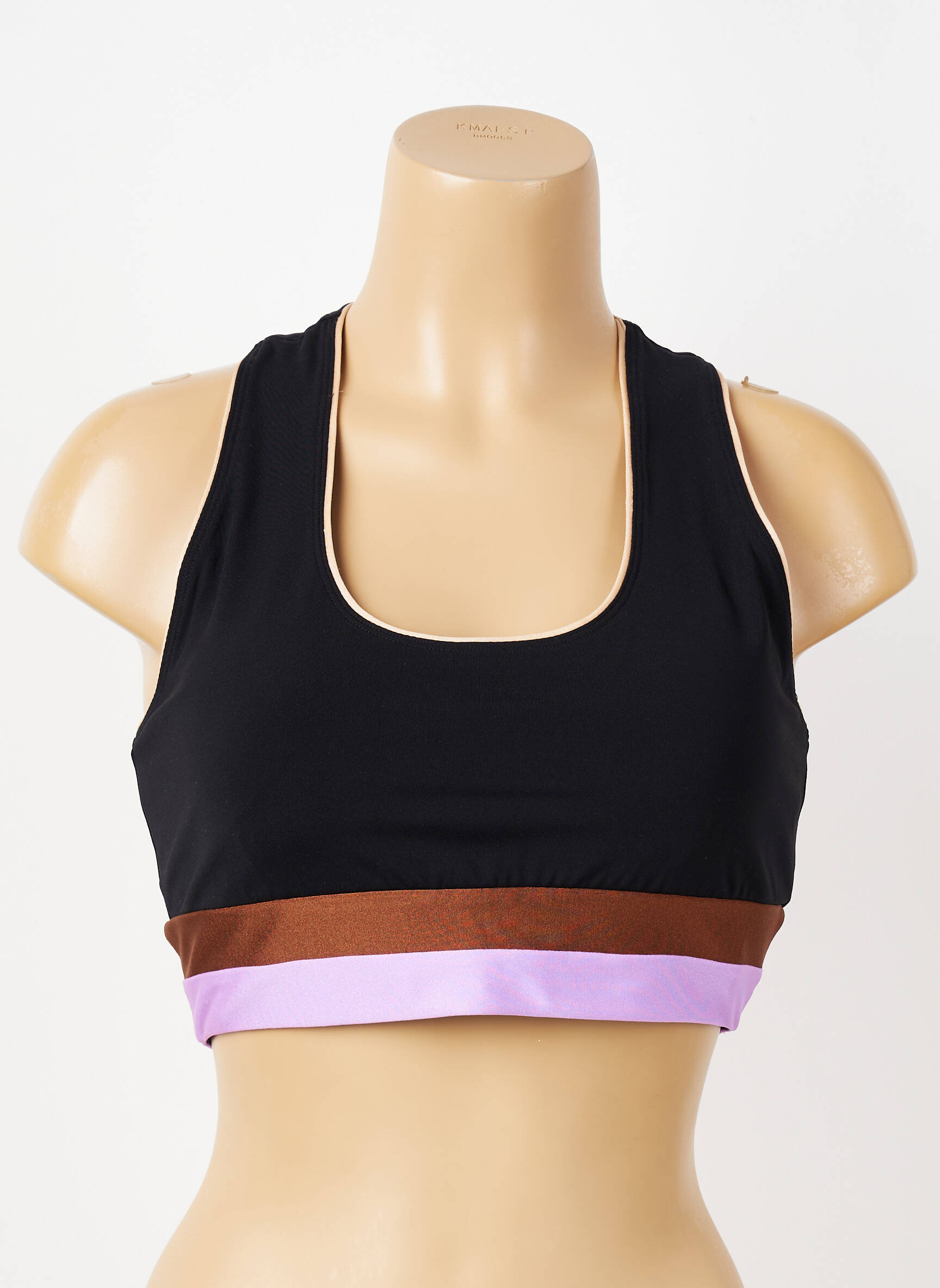 Sutien efect material satinat sutiene negru LANSTON SPORT femeie