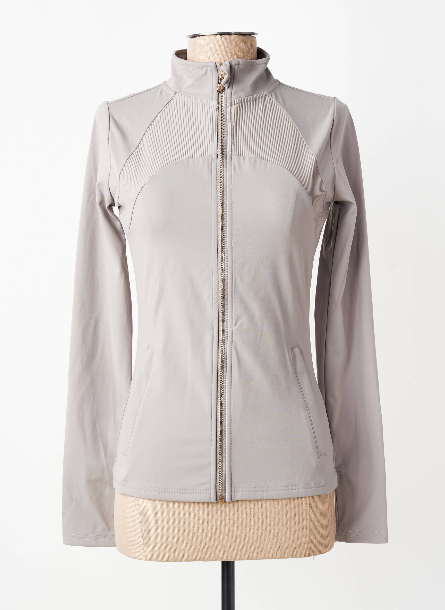 Jachete casual buzunare gri LUNE ACTIVE femeie