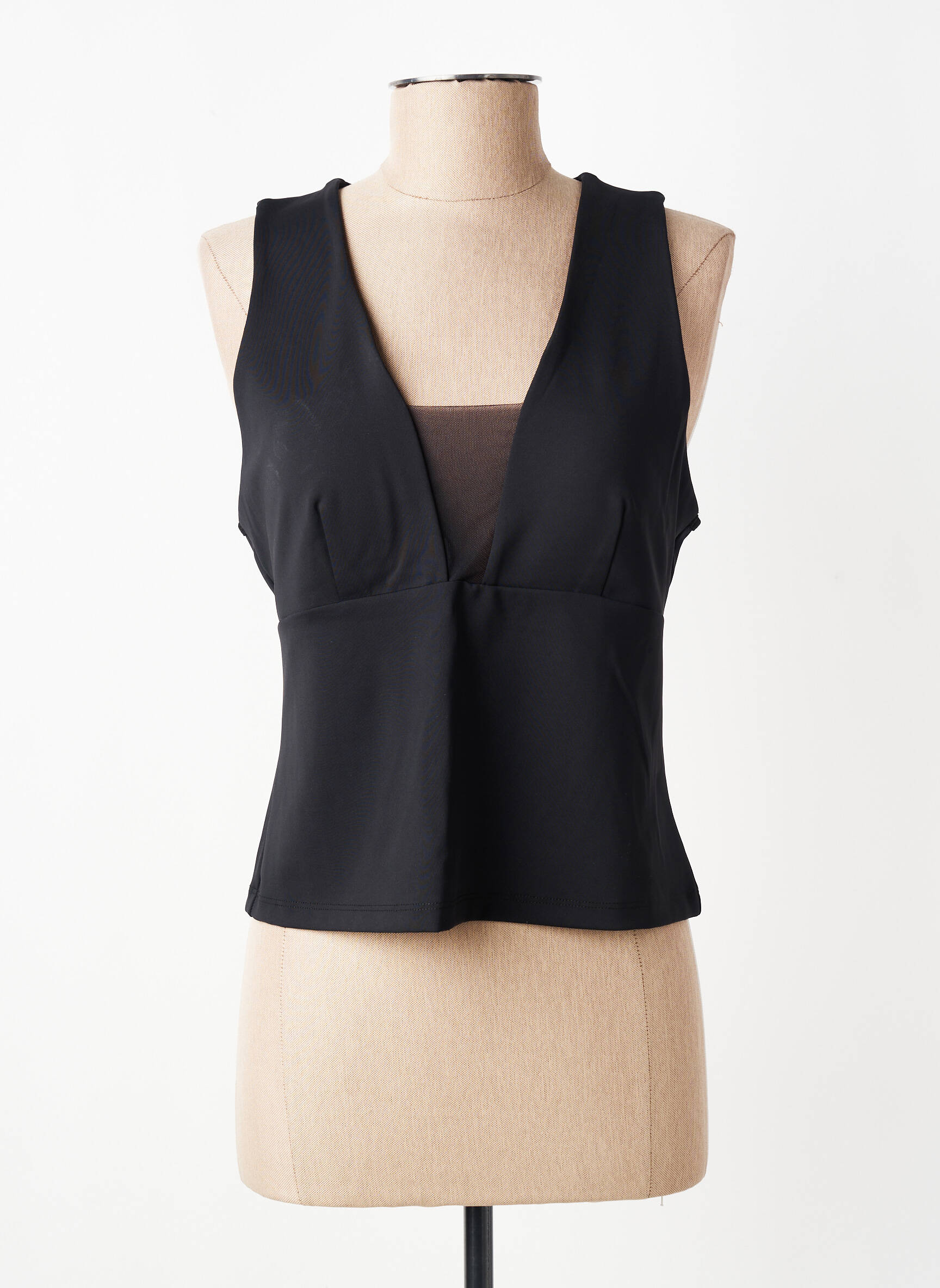 Top elasticitate fără mâneci negru LANSTON SPORT femeie