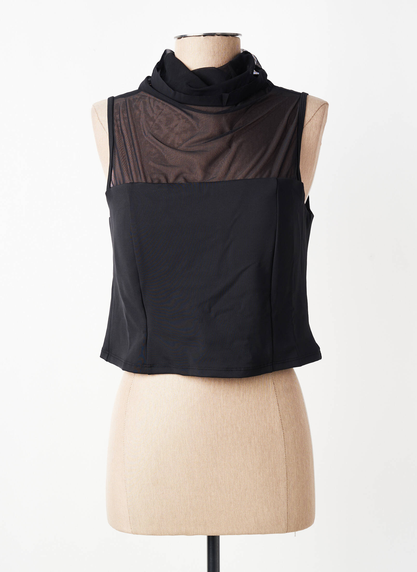 Top elasticitate fără mâneci negru LANSTON SPORT femeie