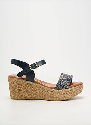 Sandale/pantofi decupați material neted toc de 7 la 9 cm albastru CARLA TORTOSA femeie