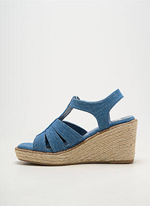 Espadrile vârf deschis toc de 7 la 9 cm albastru XTI femeie