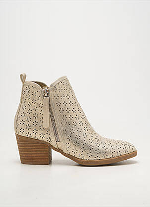 Botine/ghete material neted toc de 4 la 6 cm auriu REFRESH femeie