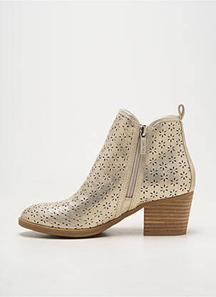Botine/ghete material neted toc de 4 la 6 cm auriu REFRESH femeie