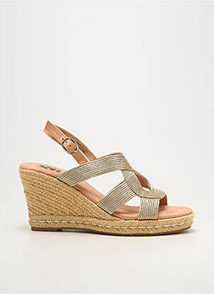 Espadrile închidere cu buclă(e) toc de 7 la 9 cm auriu XTI femeie