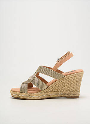 Espadrile închidere cu buclă(e) toc de 7 la 9 cm auriu XTI femeie
