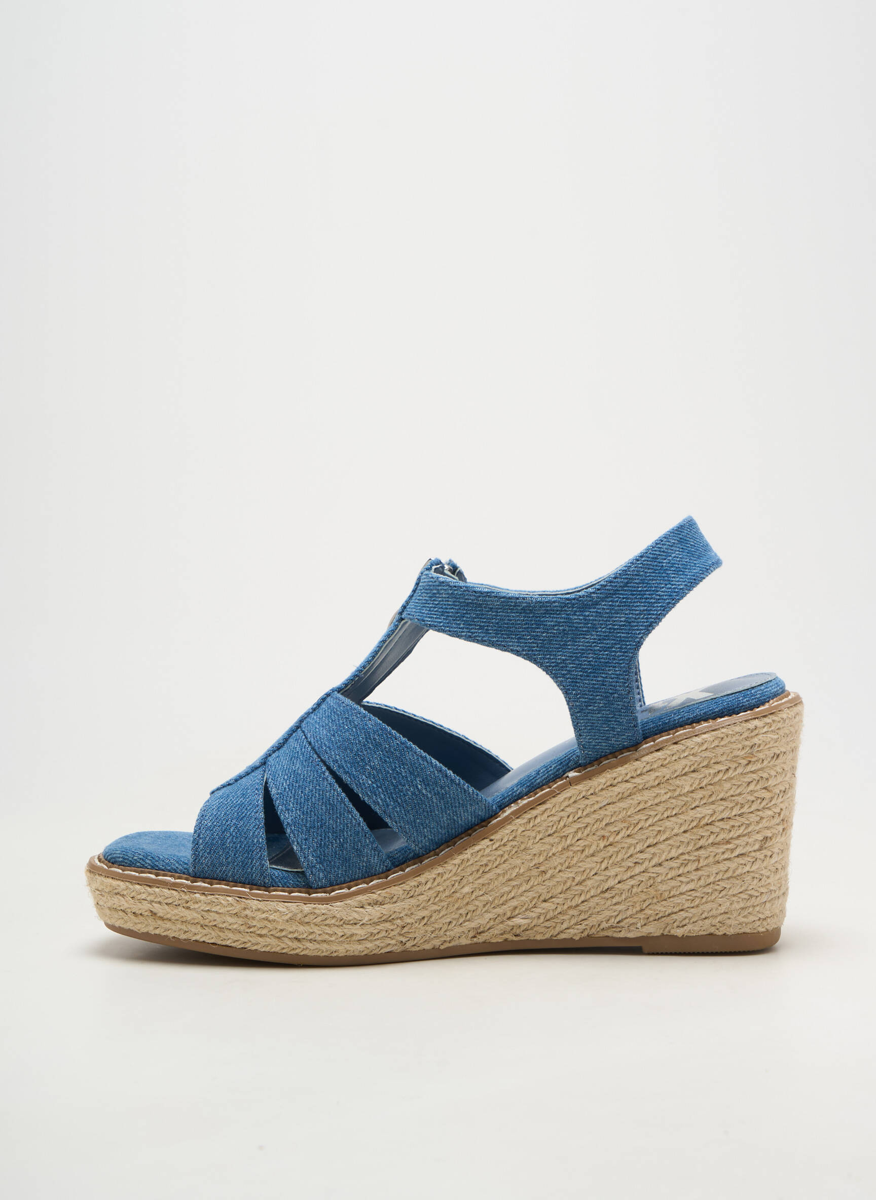 Espadrile vârf deschis toc de 7 la 9 cm albastru XTI femeie