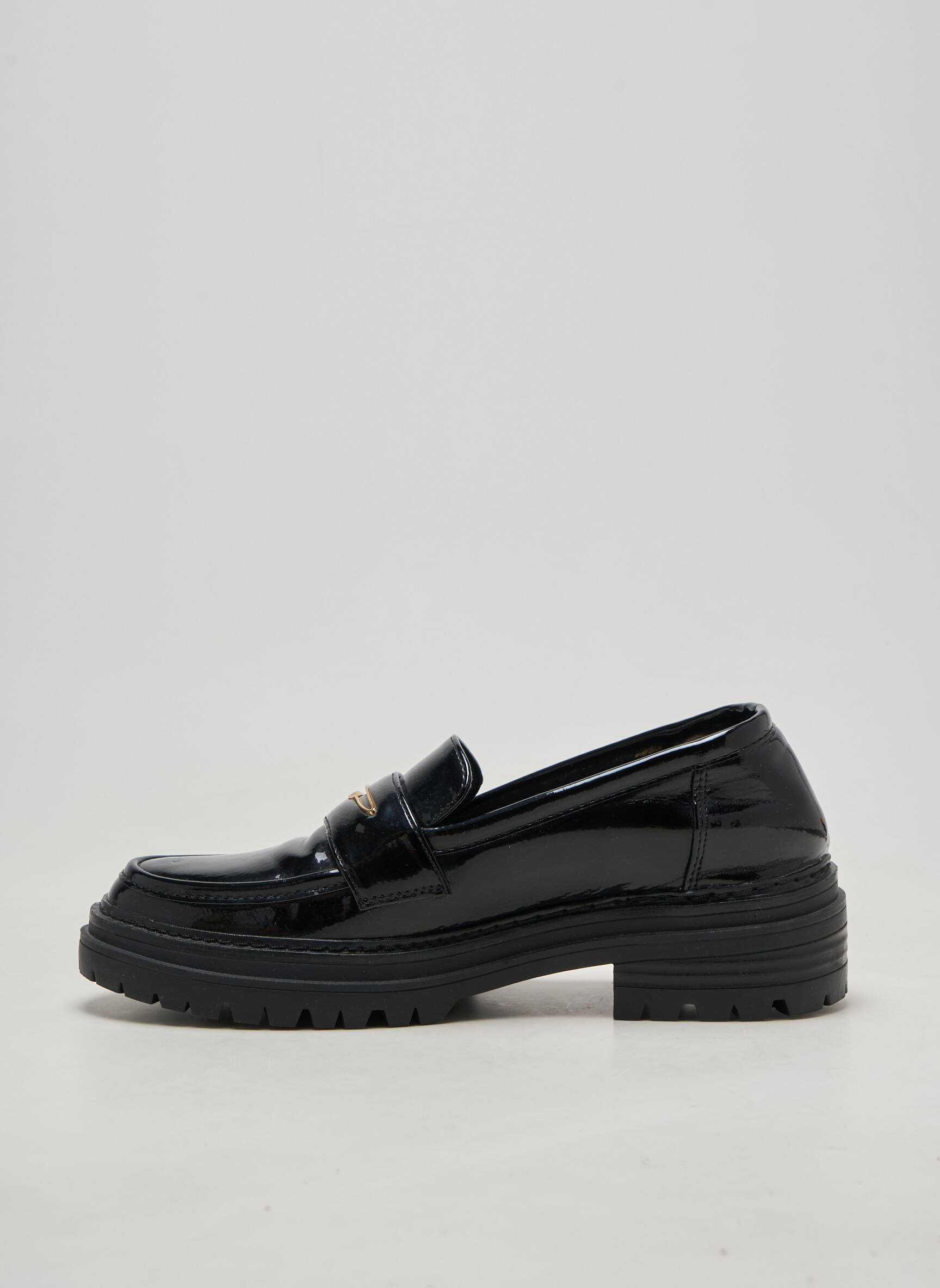 Mocasini material neted toc de 4 la 6 cm negru XTI femeie