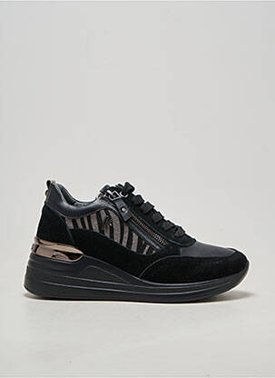Adidași material neted toc de 4 la 6 cm negru KEYS femeie