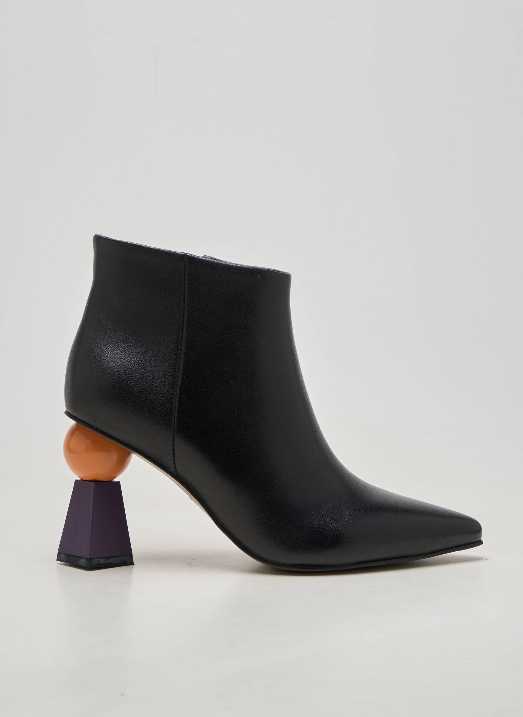 Botine/ghete material neted toc de 7 la 9 cm negru METAMORF'OSE femeie