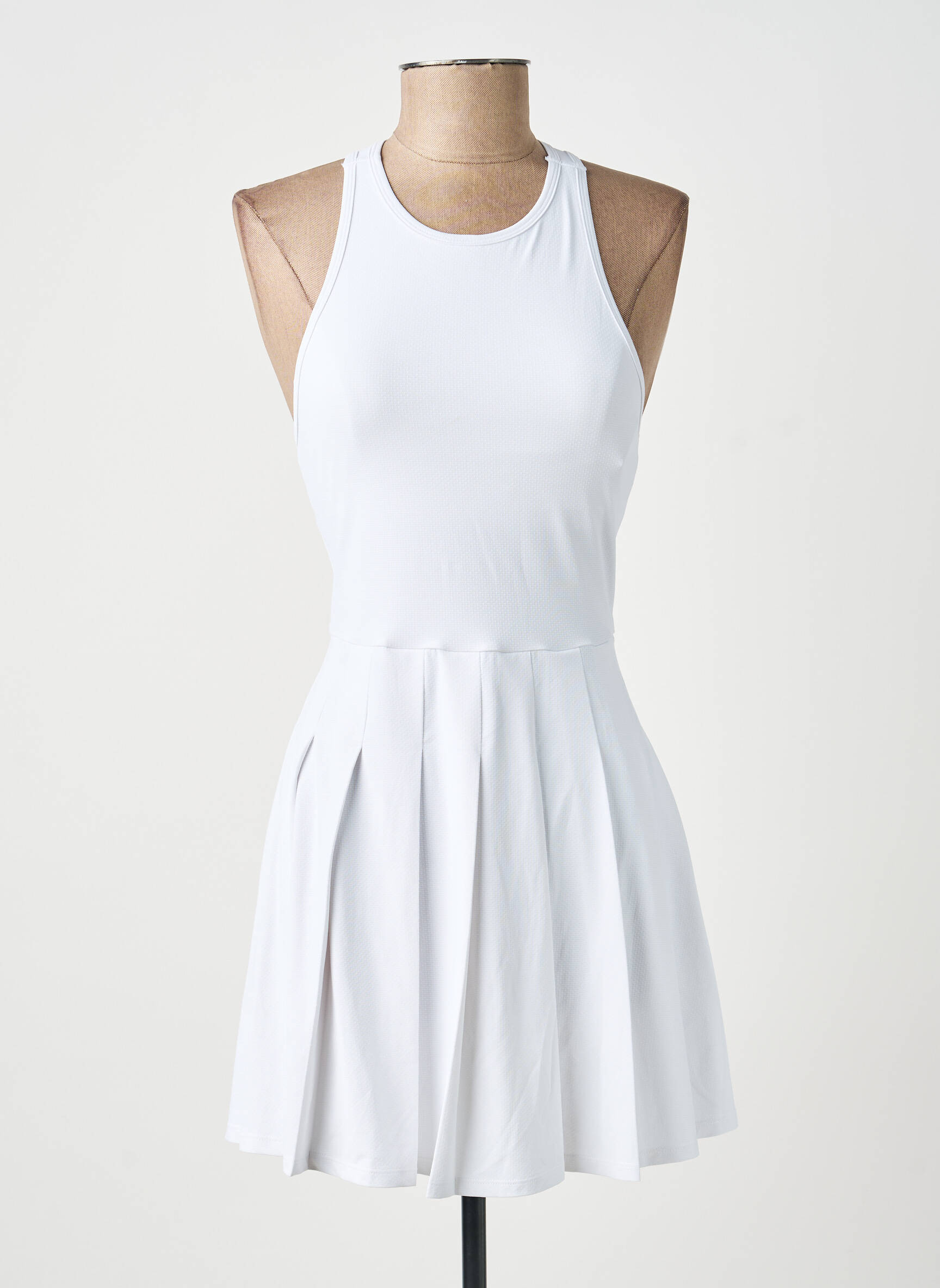 Rochie scurtă fără mâneci fără mâneci alb ELEVEN femeie