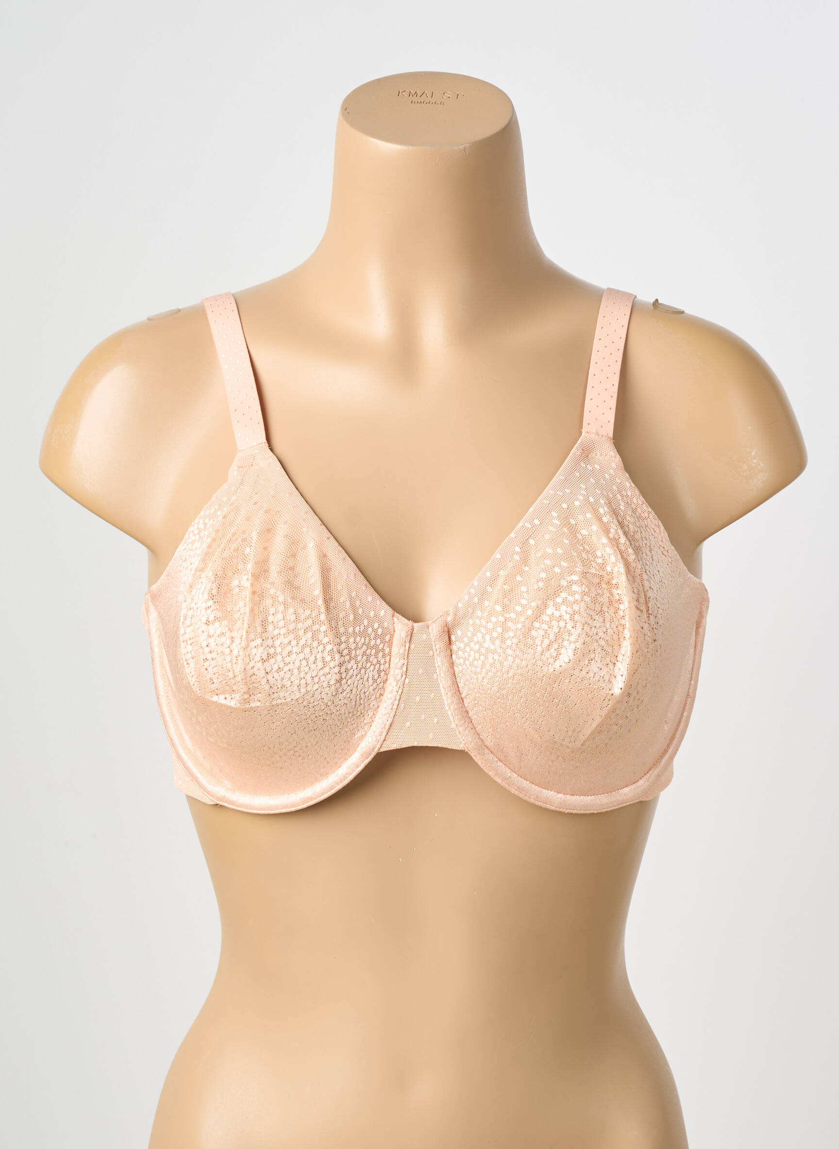Sutien efect material satinat sutien cupe întregi cu decolteu înalt roz WACOAL femeie