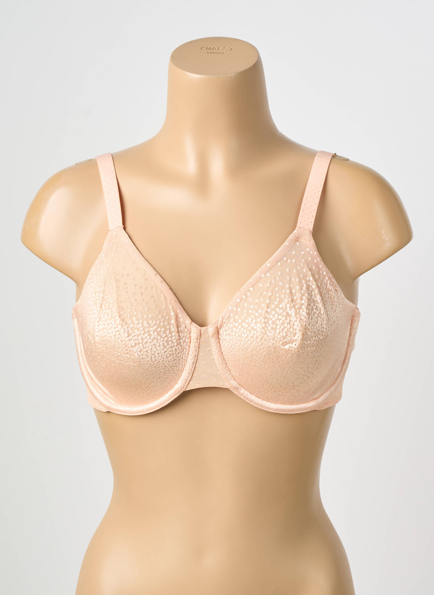 Sutien efect material satinat sutien cupe întregi cu decolteu înalt roz WACOAL femeie