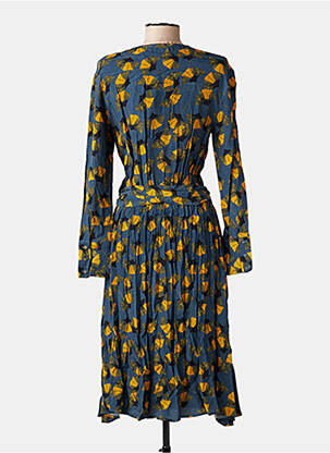 Rochie lungă mâneci lungi mâneci lungi albastru MARIE-SIXTINE femeie