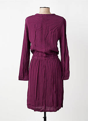 Rochie midi țesătură crep mâneci lungi violet HARRIS WILSON femeie