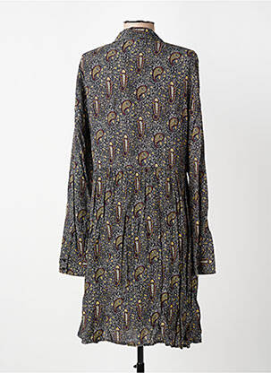 Rochie midi imprimeu fantezie mâneci lungi gri MARIE-SIXTINE femeie