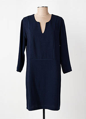 Rochie scurtă mâneci 3/4 mâneci 3/4 albastru PAKO LITTO femeie