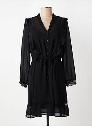 Rochie midi mâneci lungi mâneci lungi negru I.CODE (By IKKS) femeie